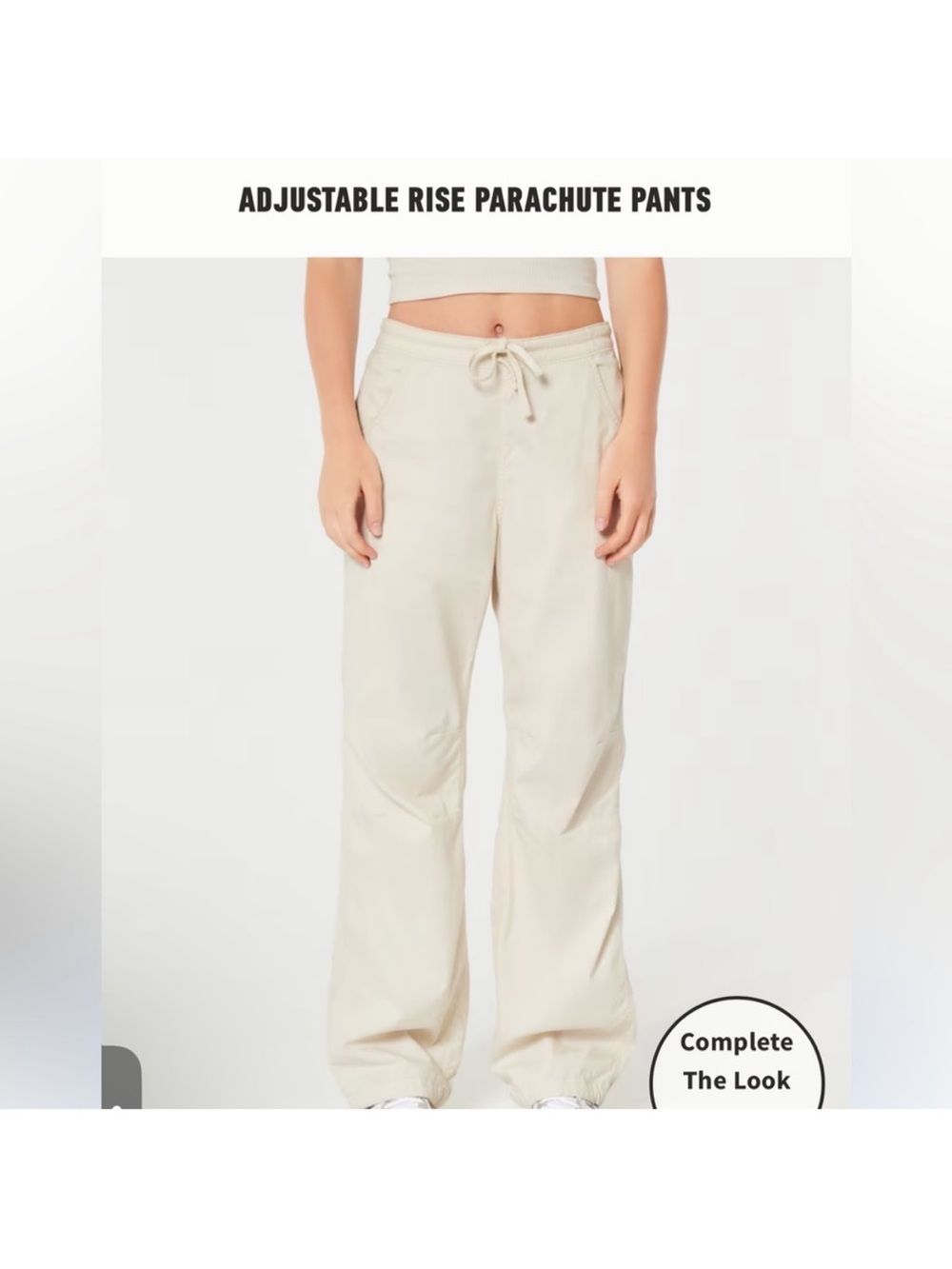 Hollister adjustable-rise parachute baggy pants